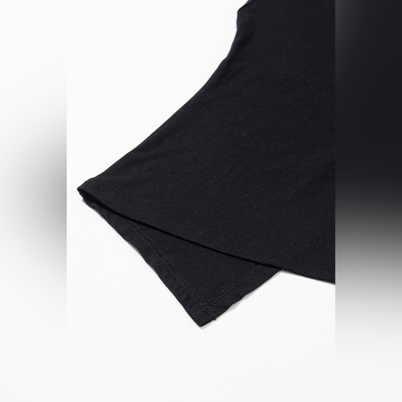 Black Pearls Embellished Twist Back Tee - Picture 7 of 13